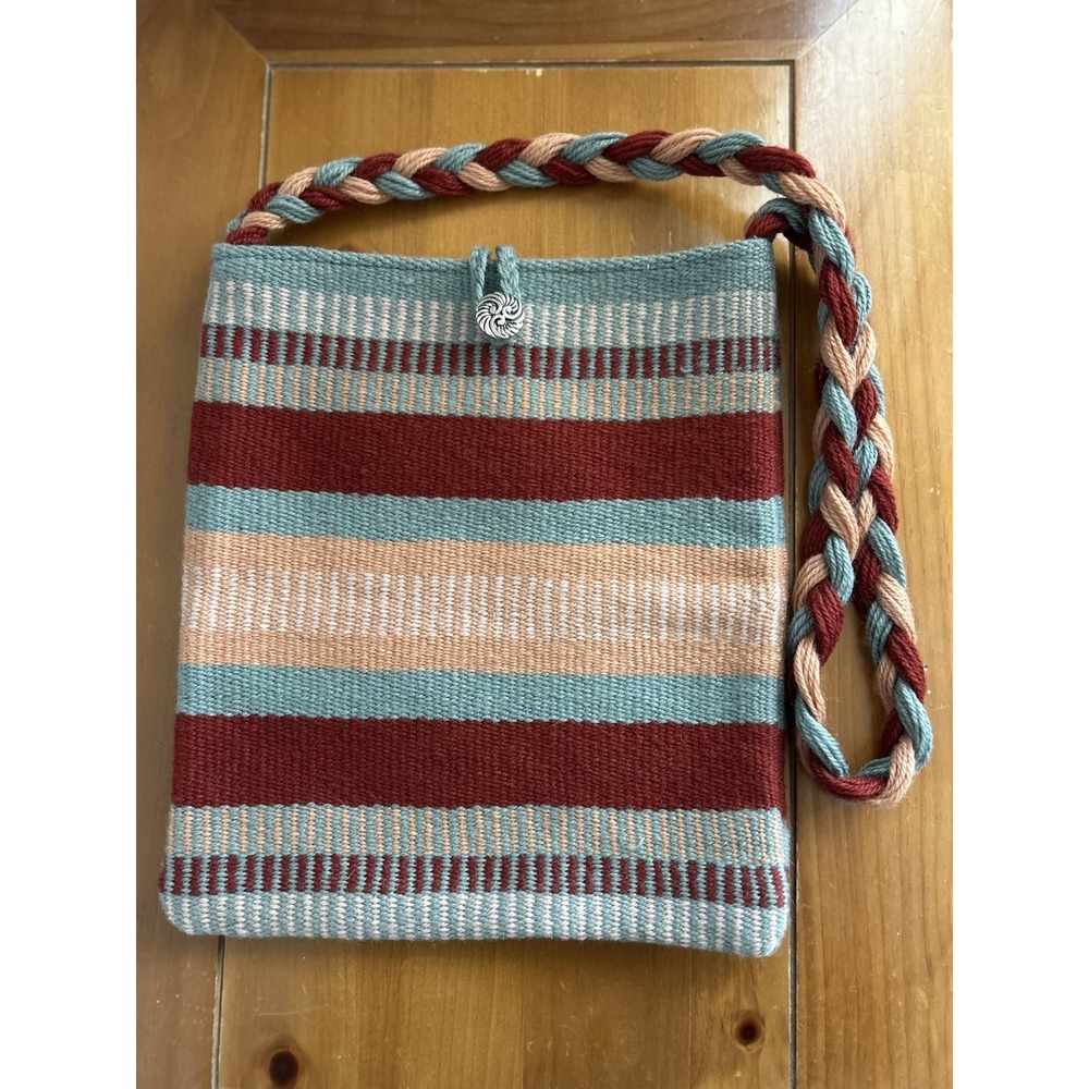Handmade Woven Boho Hippie Bag Crossbody Shoulder Purse Earthtone Colors